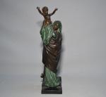Raphaël LAGNEAU (XIXème) d'après MORELLI
Vierge à l'enfant
Bronze à deux patines,...