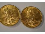 2 PIECES or 20 dollars United States of America 1908-1914