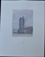 Armel DE WISMES (1922-2009)
Oudon, la tour
Aquarelle signée en bas à...