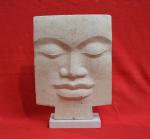 Magali NOURISSAT (née en 1971)
Tête de personnage
Sculpture en pierre Massangis...