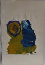 Jules PARESSANT (1917-2001)
Composition, 1995. 
Peinture sur papier monogrammée et datée...