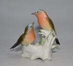 Karl ENS (1802-1865)
Deux oiseaux autour d'un nid garni, signé
H.: 15...