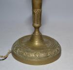 Paire de FLAMBEAUX en bronze
XIXème
H.: 26 cm (montés en lampe,...