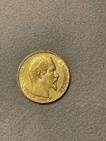 Une PIECE en or 20 francs, Napoléon III Empereur, 1858