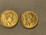 2 PIECES or 20 francs 1862-1864