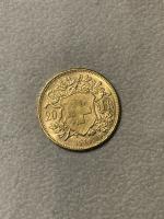 Une PIECE en or 20 francs Suisse, 1916