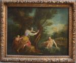 ECOLE FRANCAISE du XVIIIème
Le bain
Huile sur toile
71 x 91 cm