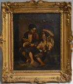 ECOLE FRANCAISE du XIXème
Les affamés
Huile sur toile
45.5 x 37 cm...