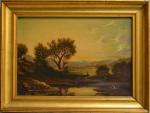 ECOLE FRANCAISE fin XIXème
Paysage fluvial
Huile sur toile
38 x 54 cm