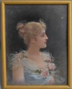 Emile EISMAN-SEMENOWSKY (1857-1911)
Portrait de dame, 1892. 
Huile sur panneau signée,...