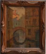 Fernand PINEAU CHAILLOU (XIX-XX)
Venise, 1910. 
Huile sur carton toilé signée...