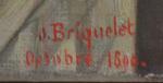 O. BRIQUELET (XIX-XXème)
Animation sur le pont, 1890. 
Huile sur toile...
