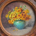 Blanche ODIN (1865-1949)
Bouquet de fleurs
Aquarelle ronde signée en bas à...