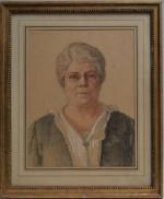 Alexis Louis DE BROCA (1868-1948)
Portrait de dame, 1923. 
Dessin rehaussé...