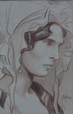 Ferdinand Sigismond BAC (1859-1952)
Portrait de dame
Dessin signé en bas à...
