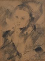 Henry SIMON (1910-1987)
Portrait de jeune fille
Dessin signé en bas à...