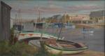 Florent SICHET (1918-2014)
Noirmoutier, bateaux à l'Herbaudière
Huile sur toile signée en...