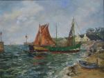 G. KRISTOPHE (XXème)
Bretagne, bateaux au port
Huile sur toile signée en...