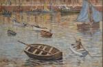 Ch. BOIVIN (XXème)
Le Pouliguen, bateaux dans le port
Huile sur toile...