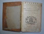 [MAINE]  FROULLAY (Charles-Louis de)  Missale cenomanense illustrissimi et...