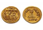 Héraclius et Héraclius Constantin (613-630)
Solidus d'or. Constantinople. 4,48 g.
Les deux...