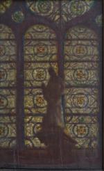 LORIZUX (XIX-XXème)
Intérieur au vitrail
Huile sur panneau signée en bas à...