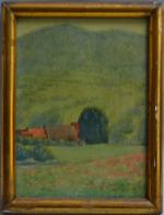 Adolphe LEZER (XIX-XXème)
Paysage, 1929. 
Aquarelle signée et datée en bas...