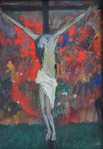 Joseph MARTINEAU (1911-1996)
Christ en croix
Huile sur carton signée en bas...