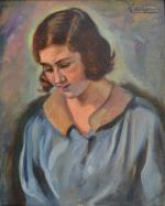 Gaetano DE GENNARO (1890-1959)
Portrait de dame
Huile sur carton signée en...