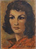 Pierre LANGLADE (1907-1972)
Portrait de dame
Huile sur carton signée en bas...