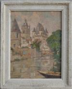 Charles HIRLEMANN (XXème)
Loches, la Tour Saint Antoine, 1942. 
Huile sur...