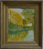 A. CASSIN (XXème) d'après Claude Monet
Les peupliers
Huile sur toile signée...
