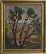 H. CHATEL (XXème)
Paysage aux pins
Huile sur toile signée en bas...