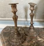 dans le grand salon, paire de FLAMBEAUX en bronze argenté
XIXème
H.:...