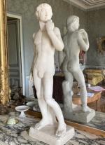 dans le grand salon, jeune EPHEBE en marbre et plâtre
H.:...