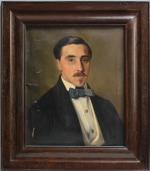 Henriette NOLET (XIX-XXème)
Portrait d'homme, 1899. 
Huile sur toile signée et...