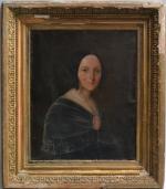 ECOLE FRANCAISE du XIXème
Portrait de dame
Huile sur toile
61 x 50...