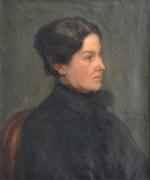 ECOLE FRANCAISE fin XIXe - début XXe
Portrait de dame, 1902....