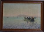 Louis NATTERO (1870-1915)
Pêcheurs en Méditerranée
Huile sur toile signée en bas...