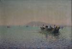 Louis NATTERO (1870-1915)
Pêcheurs en Méditerranée
Huile sur toile signée en bas...
