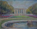 Esther SCHWARTZ (XXème)
Versailles, Trianon, 1948. 
Huile sur carton signée et...