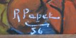 R. PAPET (XXème)
Scène orientaliste, 1956. 
Huile sur isorel signée et...