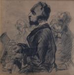 Paul GAVARNI (1804-1866)
Le pianiste
Dessin au fusain signé en bas à...