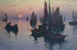 Fernand LEGOUT-GERARD (1856-1924)
Cotriade au soleil couchant
Huile sur toile signée en...