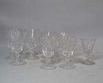 SAINT LOUIS
Service de verres en cristal comprenant
- cinq verres. H.:...