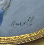 HURELL
Portrait de Madame de Sévigné
Miniature ronde, signée
D.: 5.7 cm à...