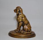 Jules Bertrand GÉLIBERT (1834-1916)
Druid, chien de chasse du Prince Impérial
Bronze...