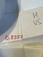 DIAMANT sur papier pesant 0.835 carat couleur supposée H VS