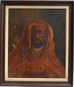 Louis FERRAND (1905-1992)
Portrait d'homme au turban, 1931. 
Huile sur toile...