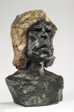 José Maria DAVID (1944-2015)
Buste de Mike Jagger
Bronze
Justifié 4/8 et daté...